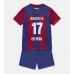 Tanie Strój piłkarski Barcelona Marcos Alonso #17 Koszulka Podstawowej dla dziecięce 2023-24 Krótkie Rękawy (+ szorty)